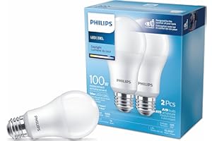 PHILIPS 462010 LED 100-Watt A19 Daylight Non-Dimmable Bulb, 2 Count (Pack of 1)