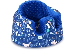 Auisea Seat Cover Blue Animal Theme - Soft and Breathable Baby Seat Cover for Enhanced Comfort - Baby Floor Seat Cover for Bumbo - Perfect for Baby Girl or Boy