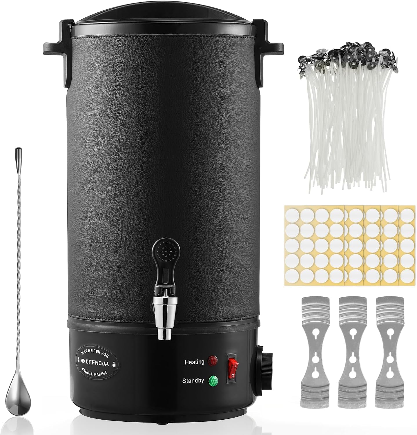 Photo 1 of OFFNOVA Wax Melter for Candle Making, 10L Large Electric Wax Melting Pot with Heating Core Spout & Digital Display, Ideal for Candle Soap Bulk Production Business or Home
