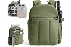 BAGSMART Puffy Camera Backpack, Camera Bags for Photographers, DSLR/SLR Mirrorless Photography Camera Case