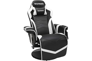 RESPAWN 900 Gaming Recliner - Video Games Console Recliner Chair, Computer Recliner, Adjustable Leg Rest and Recline, Recliner with Cupholder, Reclining Gaming Chair with Footrest - White