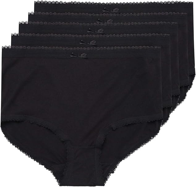 Womens Brief Knickers Multipack Basic Seamless Cotton Panties Plus Size