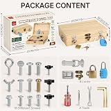 Lehoo Castle Wooden Montessori Screwdriver Board Set for Toddlers 3-5 view 2