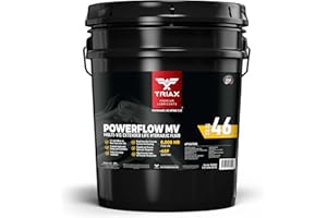 TRIAX Powerflow MV 46 Premium HLP Hydraulic Oil, 6000 Hour Extended Life, Double Anti-Wear, True All Season, -40 F Pour Point (5 Gallon Pail)