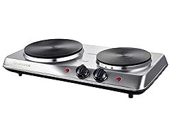 OVENTE Electric Countertop Double Burner, 1700W