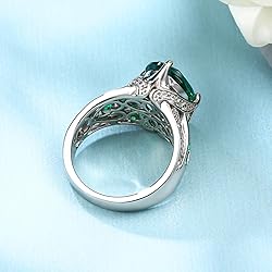 AGRULE May Birthstone Ring Size 6 Sterling Silver