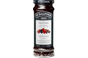 St Dalfour Fruit Spread - Deluxe - 100 Percent Fruit - Four Fruits - 10 Oz - Case Of 6