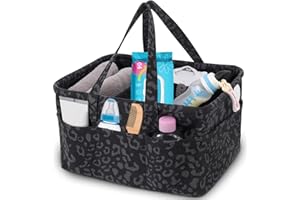 Baby Diaper Caddy Organizer - Gift Registry for Baby Shower, Nursery Organizer, Neutral Baby Gift Basket, Changing Table Orga