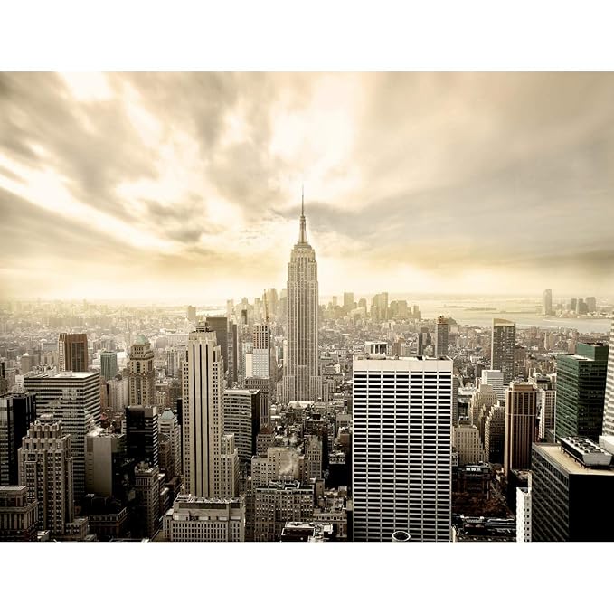 Fototapeten New York 352 x 250 cm Vlies Wand Tapete Wohnzimmer Schlafzimmer Büro Flur Dekoration Wandbilder XXL Moderne Wandd
