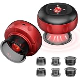 Gnortz 2 Pack 7-in-1 Electric Cupping Set, 12 Levels Cupping Kit for Massage Therapy for Targeted Pain Relief, Knots, Aches, Muscle Soreness - Red