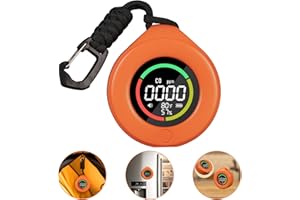 MOES Portable Carbon Monoxide Detector [3-in-1], Travel CO Detectors Air Quality Monitor, Mini Size Temperature/Humidity/CO Gas, Alarm Sensor for Outdoor Camping, RV Car Indoor (Orange)