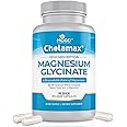 Chelamax Magnesium Glycinate.Dead Sea Magnesium Supplement for Restful Sleep,Muscle Cramps,Nerves,Digestive Support,3rd Party Tested,Heavy Metal Free,Pure Magnesium Glycinate Capsules.