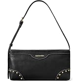 BOSTANTEN Y2k Shoulder Bag for Women Studded Purses Small Handbag | Gold Round Rivet Accents, Adjustable 9 to 14 Inch Strap, Lightweight and Soft, Perfect for Going Out