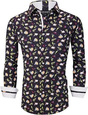 camisas de vestir estampadas hombres