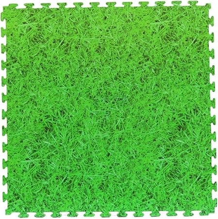 green puzzle mat