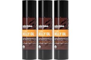 Mambino Organics Oh Baby! Belly Oil – Organic Elasticity Oil with Egyptian Calendula, Vietnamese Tamanu & Dutch Shea – Pregnancy Oil for Stretch Marks – Cruelty-Free Maternity Care, 3-Pack 2 fl oz