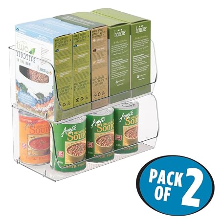 mDesign 2er-Set Küchenschrank Box – stapelbare Aufbewahrungsbox