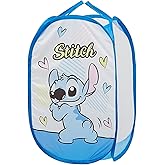 Cute Stitch-themed Laundry Basket, Mesh Pop Up Hamper with Carry Handles, Large Capacity Collapsible Storage for Room, Dorm | Travel & Camping