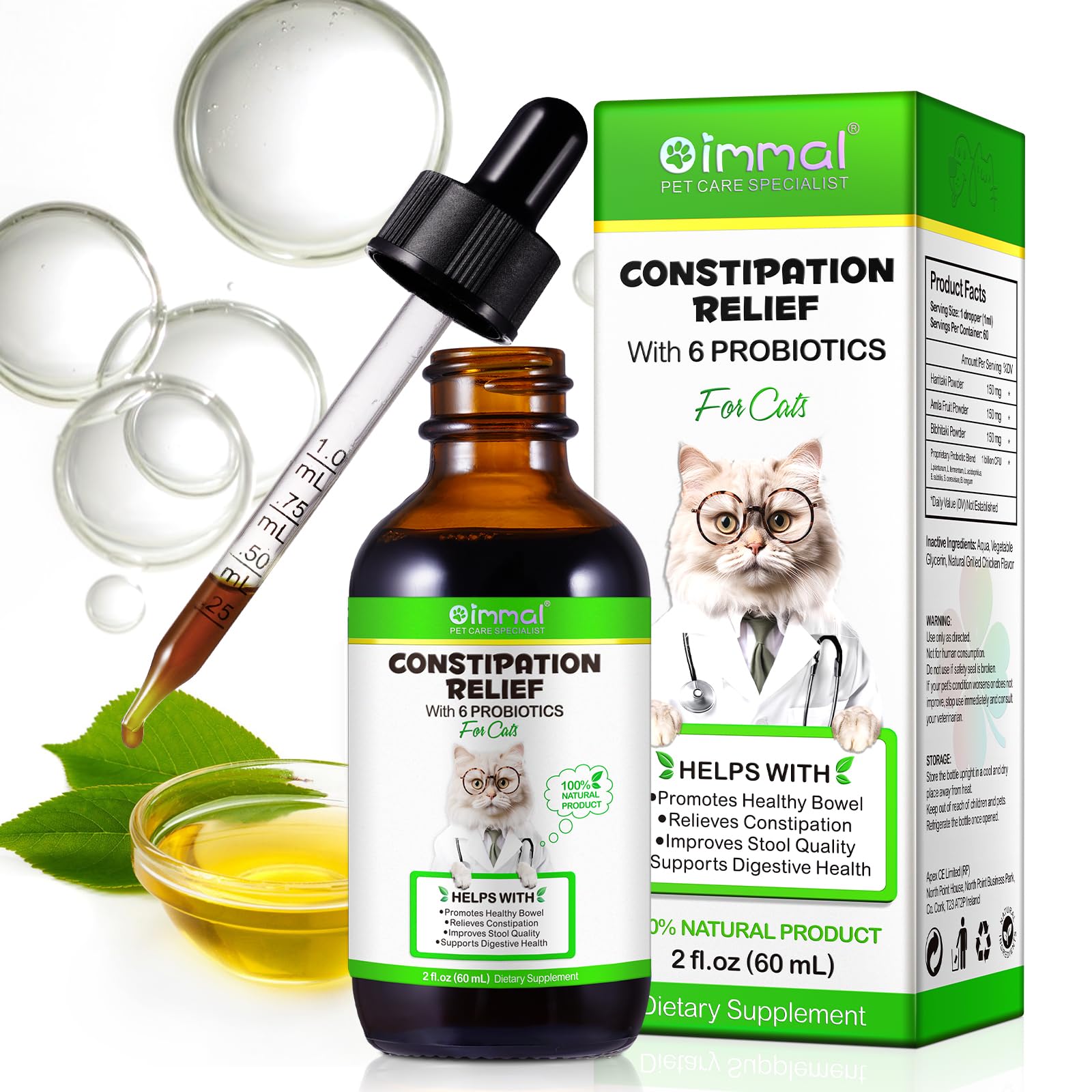 VOSIFSDIY Cat Constipation Relief, Liquid Drops