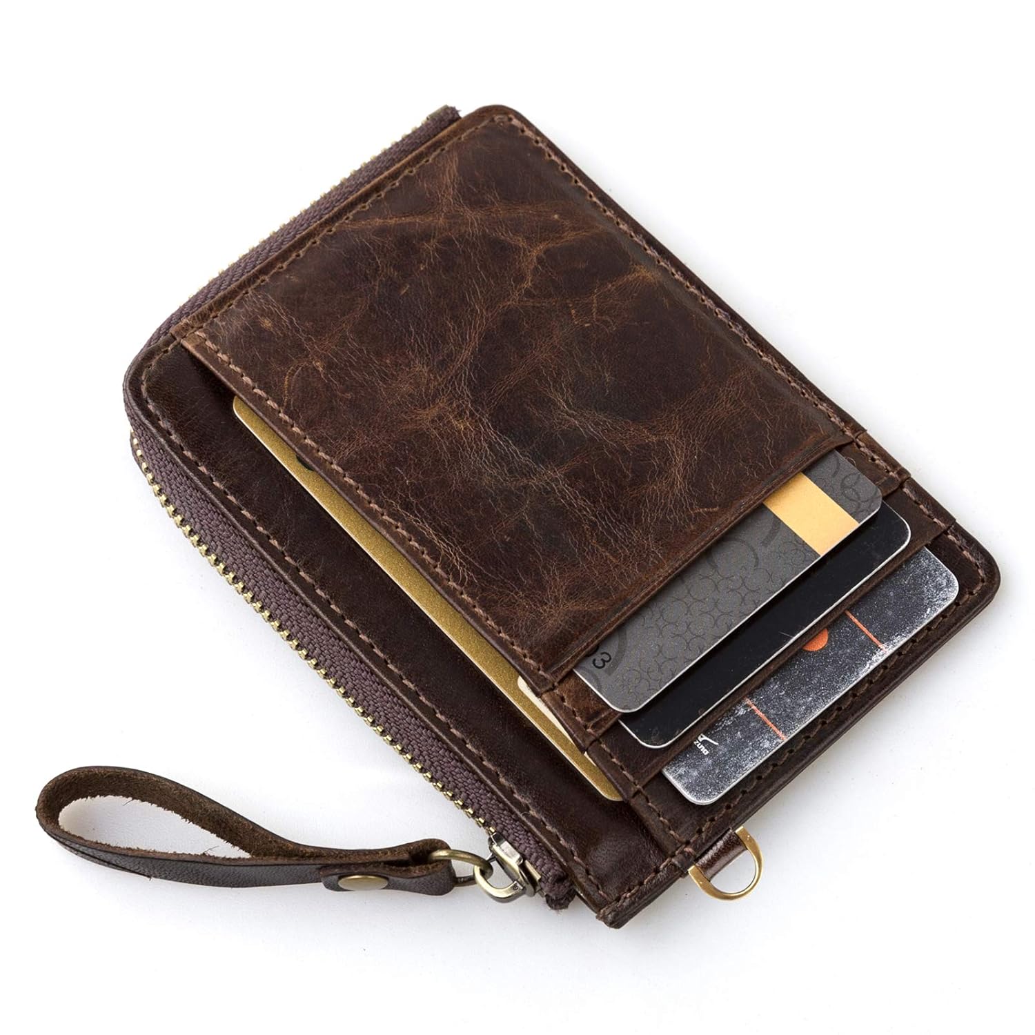Buy Slim Mens Wallet Minimalist RFID Blocking, Front Pocket Waxed