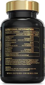 Oxford Origins Advanced Turmeric Capsules 3000mg 120 Caps UK Made view 2