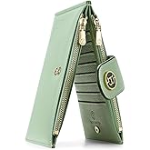 BOSTANTEN Leather Wallets for Women Large RFID Blocking Slim Bifold Purse Card Holder with Zipper Pocket | RFID Blocking, Slim, Purse, Card Holder, with Zipper Pocket, RFID Blocking