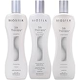 BioSilk 3-Piece Silk Therapy Shampoo, Conditioner & Serum Kit, Haircare For Incredible Shine, Sulfate, Paraben, & Cruelty-Fre