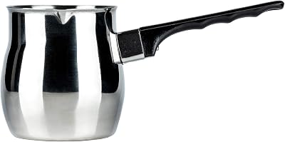 Café Olé S8059/24 Turkish Coffee Pot Cezve Ibrik 24oz Stainless Steel Silver