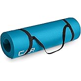 CAP Barbell 1/2-Inch High Density Exercise Yoga Mat with Strap | Multiple Options