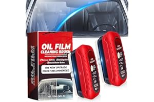 QUANROL 2-Pack Automotive Oil Film Cleaning Brush – Car Windshield Cleaner - Car Clear Vision Glass Cleaner for Car Windows for Cleaning Brush and Improving Windshield Clarity & Visibility, Rad