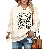 BLANCHES Plus Size Western Sweatshirt for Women Cowgirl Graphic V Neck Long Sleeve Tops Casual Vintage Rodeo Outfits
