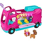 Fisher-Price Little People Toddler Toy Barbie Dreamcamper RV Playset with Music Lights & Figures for Pretend Play Kids Ages 18+ Months
