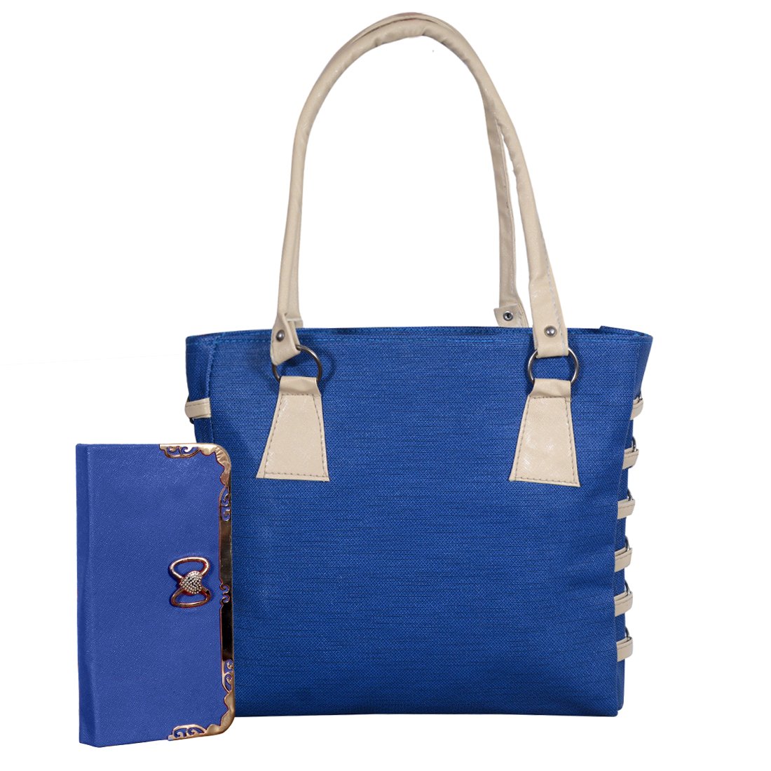 l.k.collection women's stylish pink handbag and wallet clutch combo