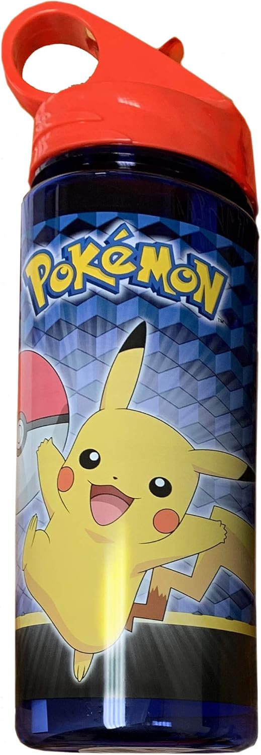 Silver Buffalo Pokemon Pikachu Sports Water Bottle, Hold 20 oz