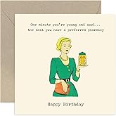 Funny Birthday Cards for Women, 'Favourite Pharmacy' Hilarious Bday Gifts for Her, For Sister Wife Colleague Coworker, 40th 50th 60th 70th - Blank Inside with Envelope
