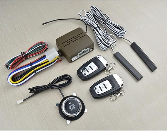 Amazon Zehuiユニバーサル8pcs車アラーム開始セキュリティシステムpke誘導盗難防止キーレスエントリプッシュボタンリモートキット12 V カーセキュリティ 車 バイク