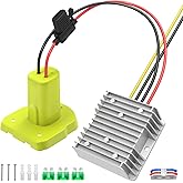 Kzreect 18V to 12V Step-Down Converter Compatible with Ryobi 18V Battery, 240W 12V/20A DC Buck Converter for Power Wheel Battery Adapter with 30A Fuse