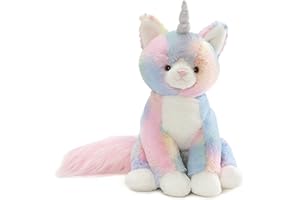 GUND Shimmer Caticorn Stuffed Animal, Unicorn Cat Plushie for Ages 1 and Up, Rainbow, 9"