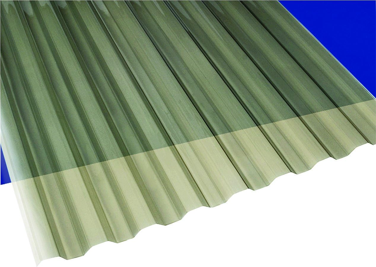 Suntuf 26 in. x 8 ft. Solar Gray Polycarbonate Corrugated Roofing Panel