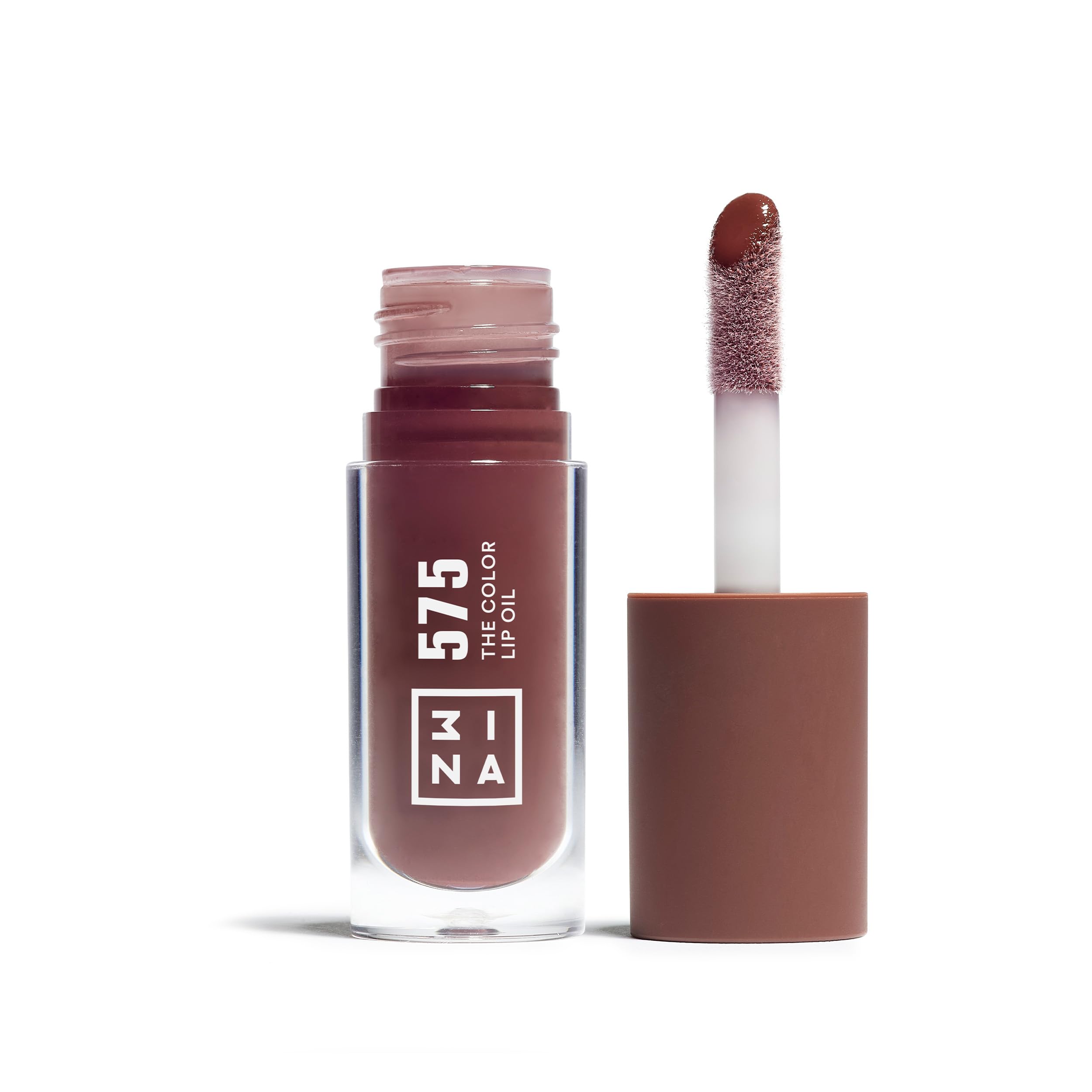 3INA MAKEUP - The Color Lip Oil 575 - Coffee brown Lip Gloss with 24h Hydration & Hyaluronic Acid - Lipstick & Lip Balm