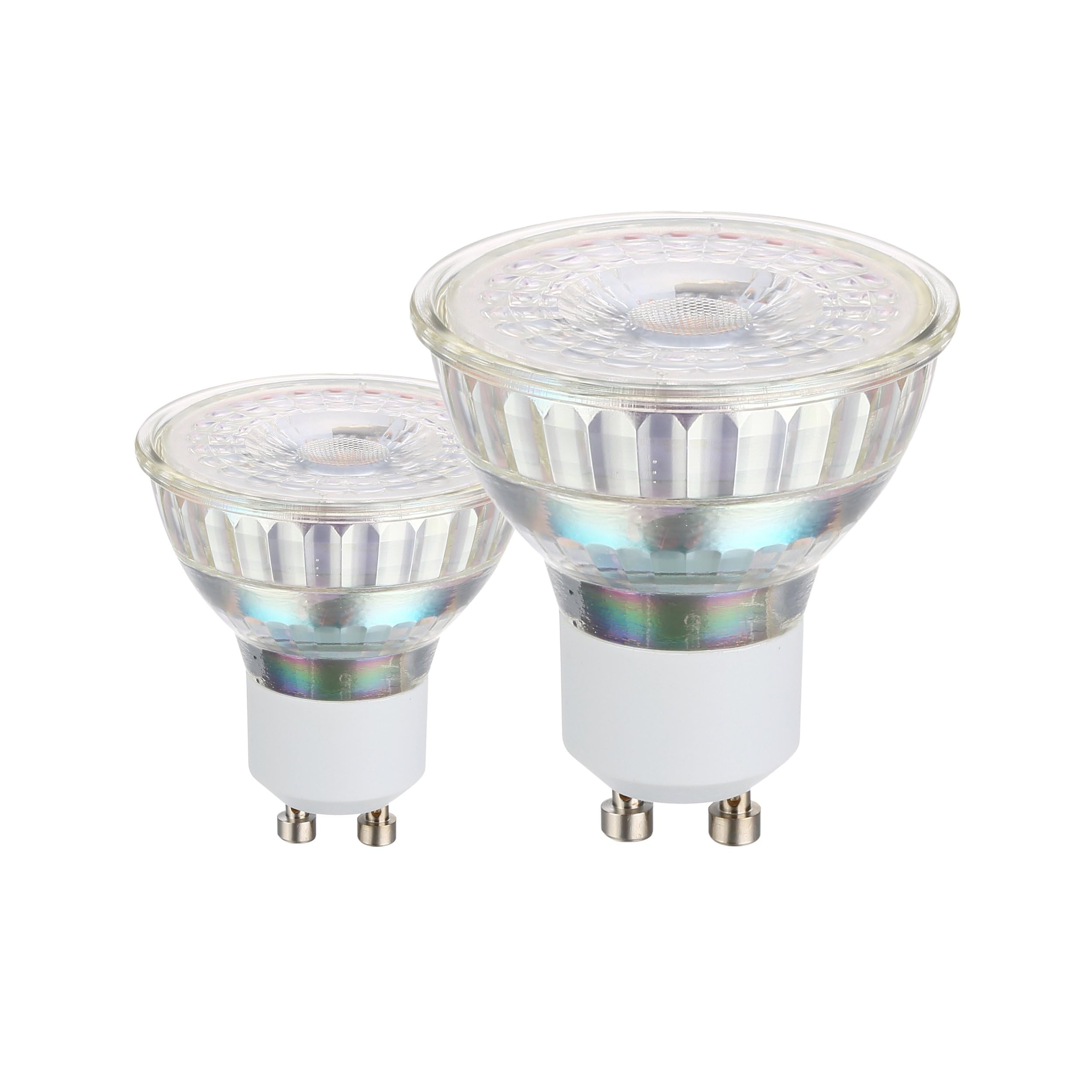 Eglo Set of 2 LED Light Bulbs, GU10 Reflector Lamps, 3 watts Each (Equivalent to 36 watt), 240 Lumen, Warm White Glow, 3000 Kelvin, spotlights, Ø 2" — image 1