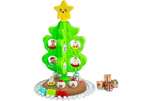 HANDWELL My First Christmas Tree for Toddlers: Kids Christmas Tree Toy Set with DIY Train Set&Tracks,18 Colorful Decorations Sensory Developmental for Little One Xmas Birthday Gifts for Boys & Girls