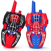 Kids Walkie Talkies Toys for 4 5 6 Years Old Boys,Spider Toy Gifts Age 4 5 6 7 8 Toddler Walkie Talkies 2 Pack with Lanyard for Outdoor Garden Hiking Camping Play Boy Girls Birthday Presents