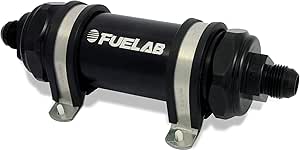 Fuelab 82803-1 Black 10 Micron Long Length In-Line Fuel Filter
