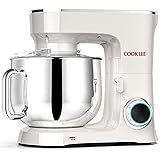 COOKLEE Stand Mixer, 9.5 Qt. 660W 10-Speed Electric Kitchen Mixer with Dishwasher-Safe Dough Hooks, Flat Beaters, Wire Whip &