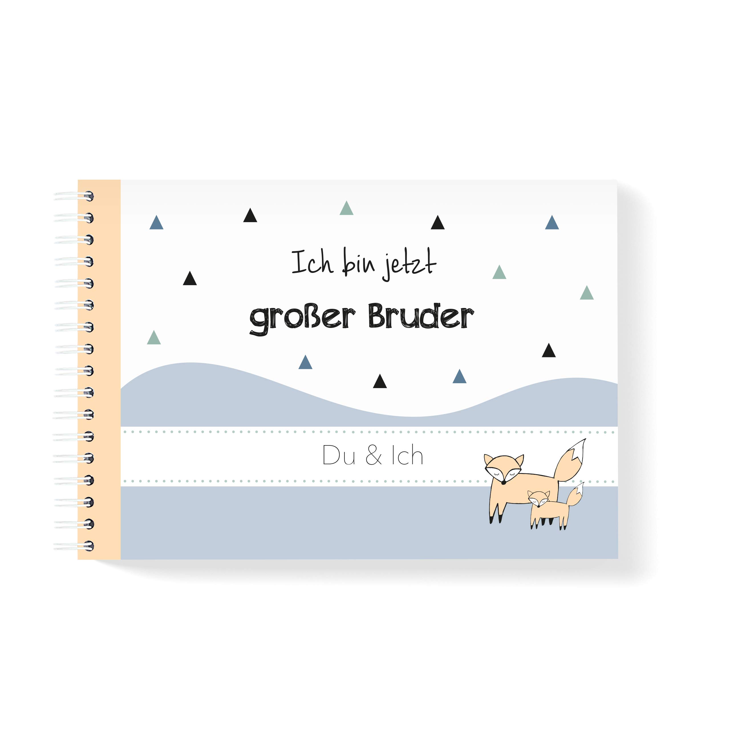 mintkind® "Ich bin jetzt große Bruder" book to fill in, gift idea for the big brother memory book as a gift for the brother for birthday, Easter or Christmas