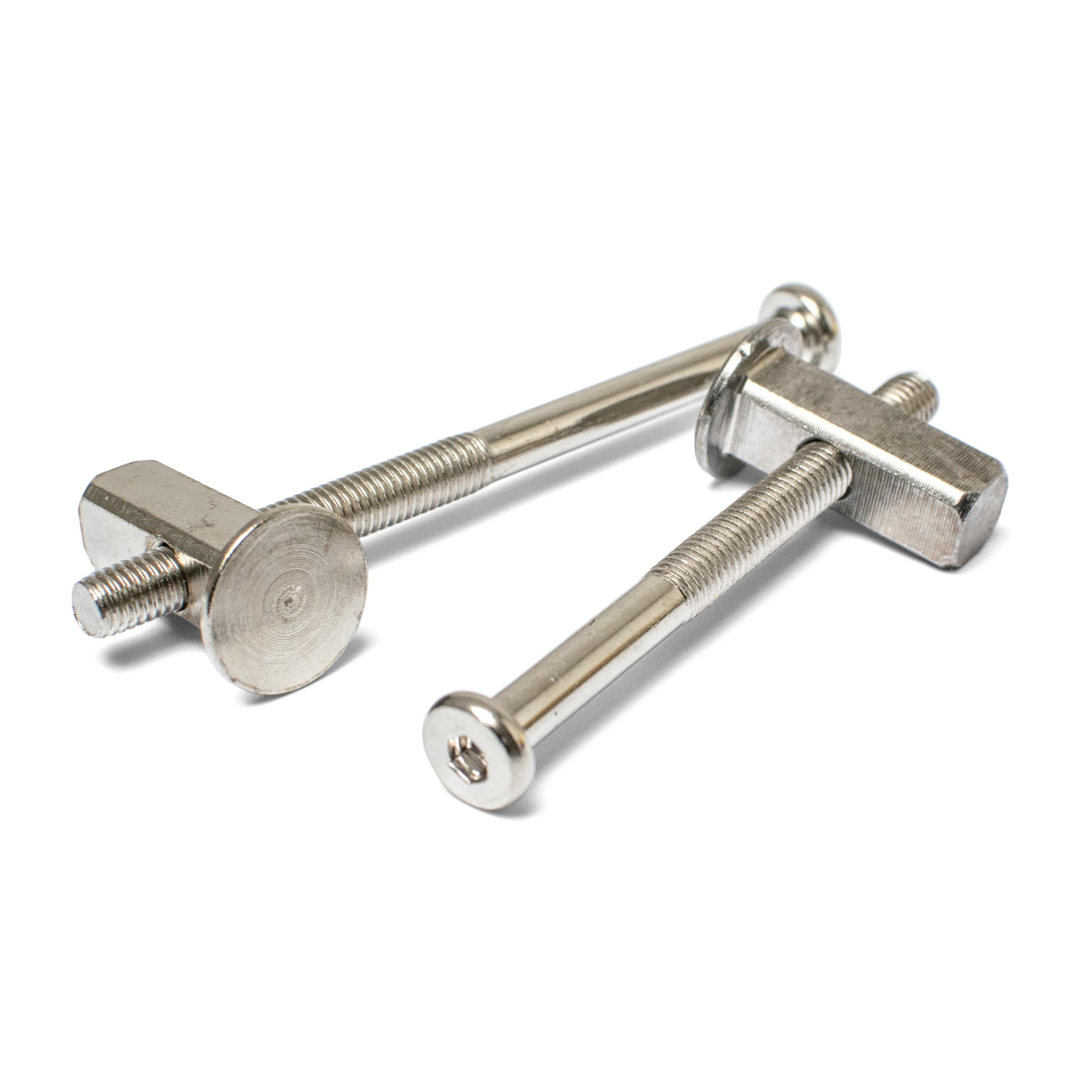 H-BOLT M8 Furniture Bolts + Block Nuts - Ideal For Bunk Beds (4 Pack, 80mm Bolt + Nut)