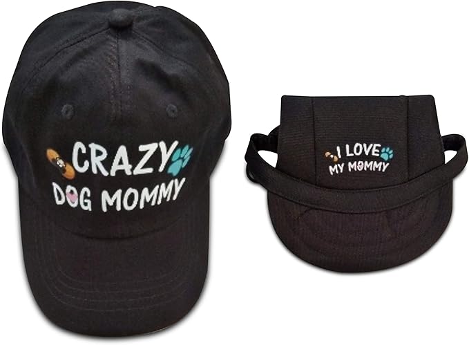 baseball cap with dog on it