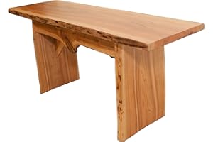 RUSTIC RED DOOR CO. Live Edge Wooden Bench – Solid Wood Dining Bench – Rustic Home Décor Furniture – Natural Edge Wooden Slab Bench (3' Long, Cherry Wood with Clear Coat)