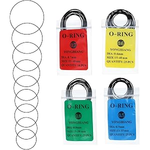 TIESOME 80Pcs O Ring Watch Gasket Kit, 0.5/0.6/0.7/0.8 mm Waterproof Rubber Watch Sealing Ring Replacement Watches Repair Too